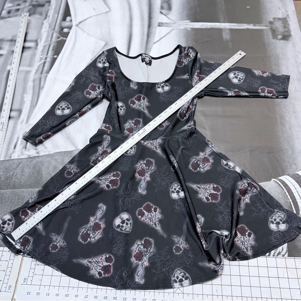 Alchemy By Hell Bunny Women’s Medium Dark Valentine Dress A49 View 2